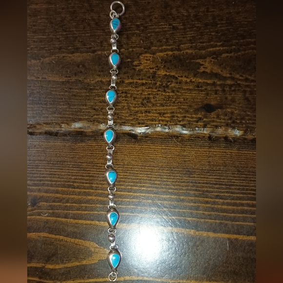 Silver And Turquoise Bracelet - Picture 3 of 3